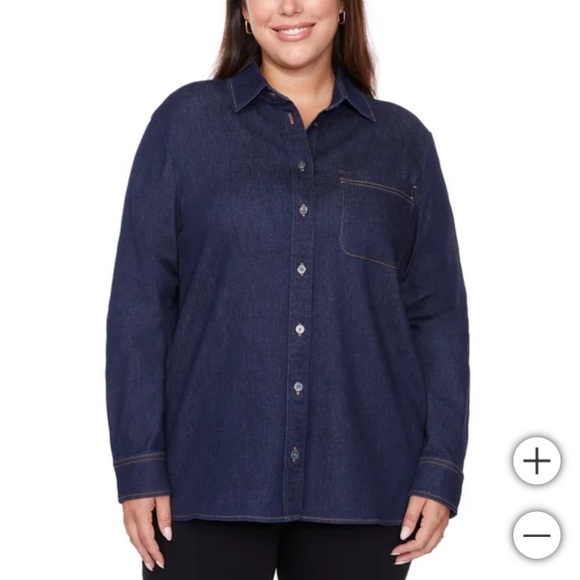 Buffalo Stretch Denim Shirt Blue - Picture 3 of 16